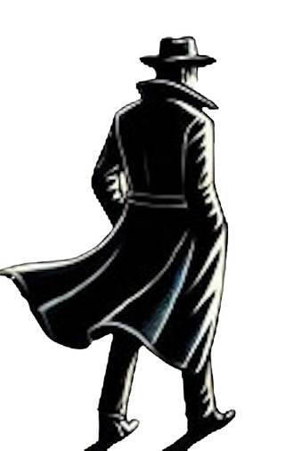 a noir detective strides forward into an unknown mystery a noir detective strides forward into an unknown mystery he appears in black and white with a few hints of color showing a preview of what is in store